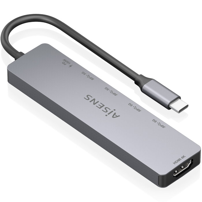 Aisens Docking USB-C 6 en 1 ASUC-6P047-GR Gris Aisens Docking USB-C 6 en 1 ASUC-6P047-GR Gris